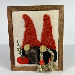 Gnome fall decor 3D frame with pumpkins